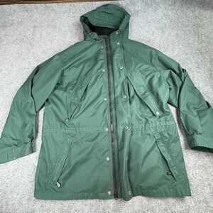 Vintage 90s Eddie Bauer Parka‎ Mens XL Green Hood Wool Lined Outdoor Hiking